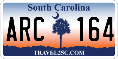 SC license plate ARC164