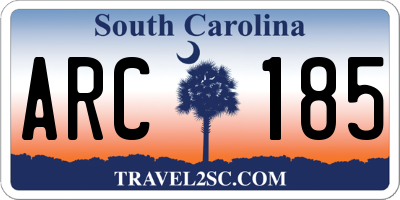 SC license plate ARC185