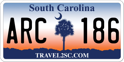 SC license plate ARC186