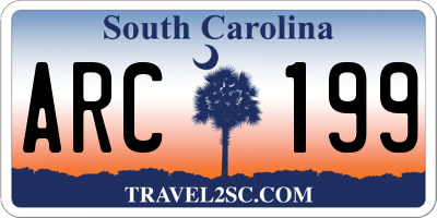 SC license plate ARC199