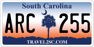 SC license plate ARC255