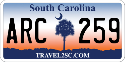 SC license plate ARC259