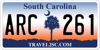 SC license plate ARC261