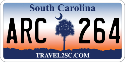 SC license plate ARC264