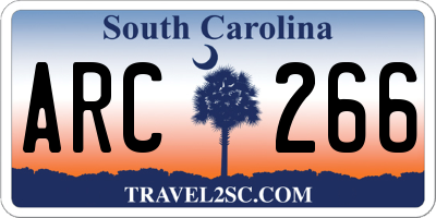 SC license plate ARC266