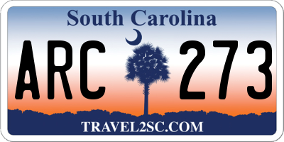 SC license plate ARC273
