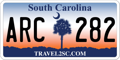 SC license plate ARC282