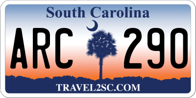 SC license plate ARC290