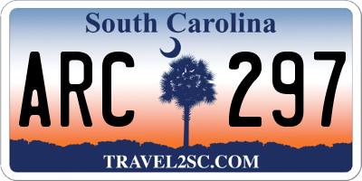 SC license plate ARC297