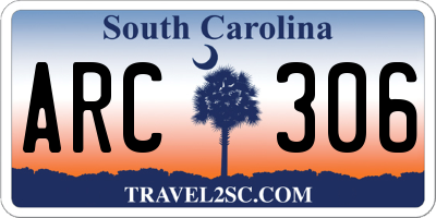 SC license plate ARC306