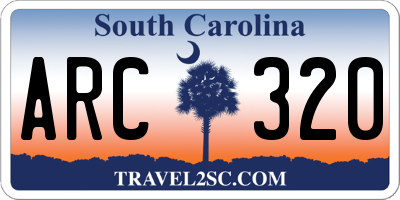 SC license plate ARC320