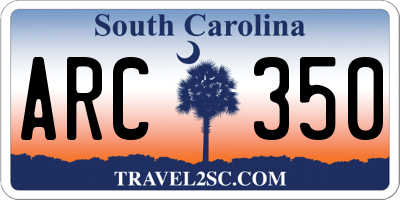 SC license plate ARC350