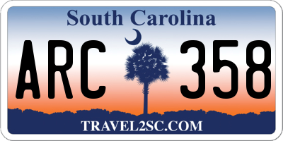 SC license plate ARC358