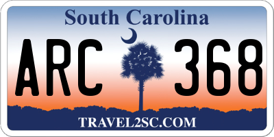 SC license plate ARC368
