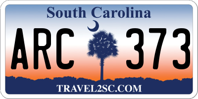 SC license plate ARC373