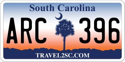 SC license plate ARC396