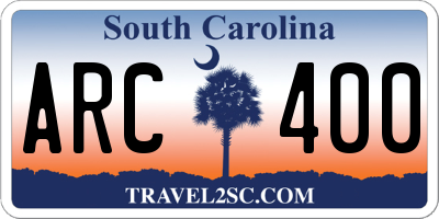 SC license plate ARC400