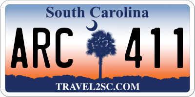 SC license plate ARC411