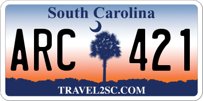 SC license plate ARC421