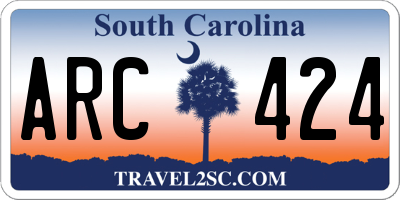 SC license plate ARC424