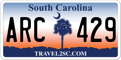 SC license plate ARC429