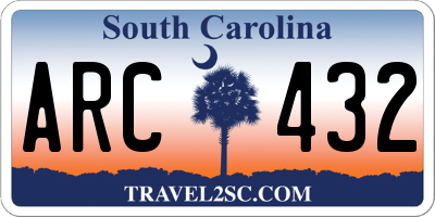 SC license plate ARC432