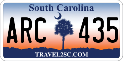 SC license plate ARC435