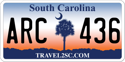 SC license plate ARC436