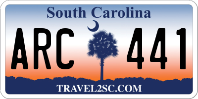 SC license plate ARC441