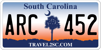 SC license plate ARC452