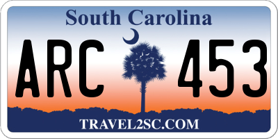 SC license plate ARC453