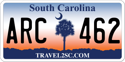 SC license plate ARC462