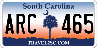 SC license plate ARC465