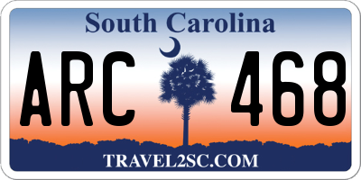 SC license plate ARC468