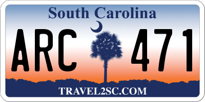SC license plate ARC471