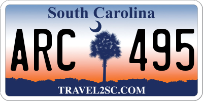 SC license plate ARC495