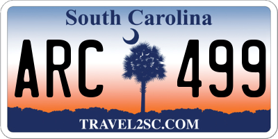 SC license plate ARC499