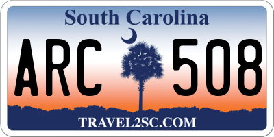 SC license plate ARC508