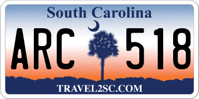 SC license plate ARC518