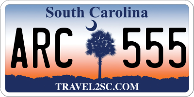 SC license plate ARC555