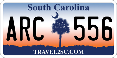 SC license plate ARC556