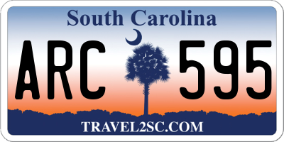 SC license plate ARC595