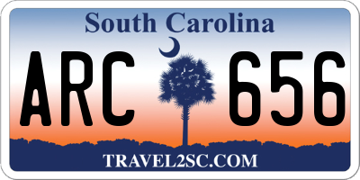 SC license plate ARC656