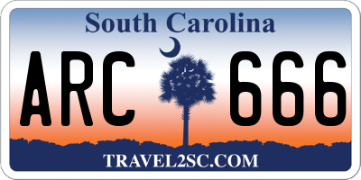 SC license plate ARC666