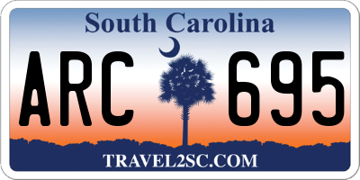 SC license plate ARC695