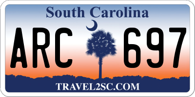 SC license plate ARC697
