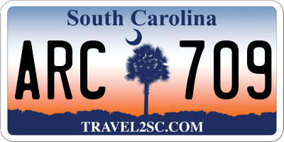 SC license plate ARC709