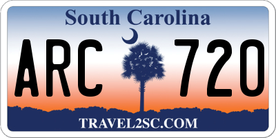 SC license plate ARC720