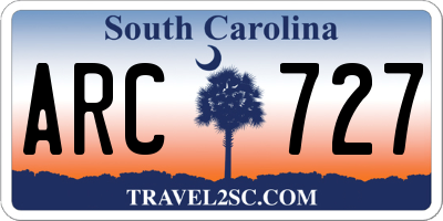 SC license plate ARC727