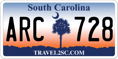 SC license plate ARC728